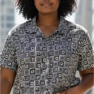Blair Black and Gray Geometric Shirt